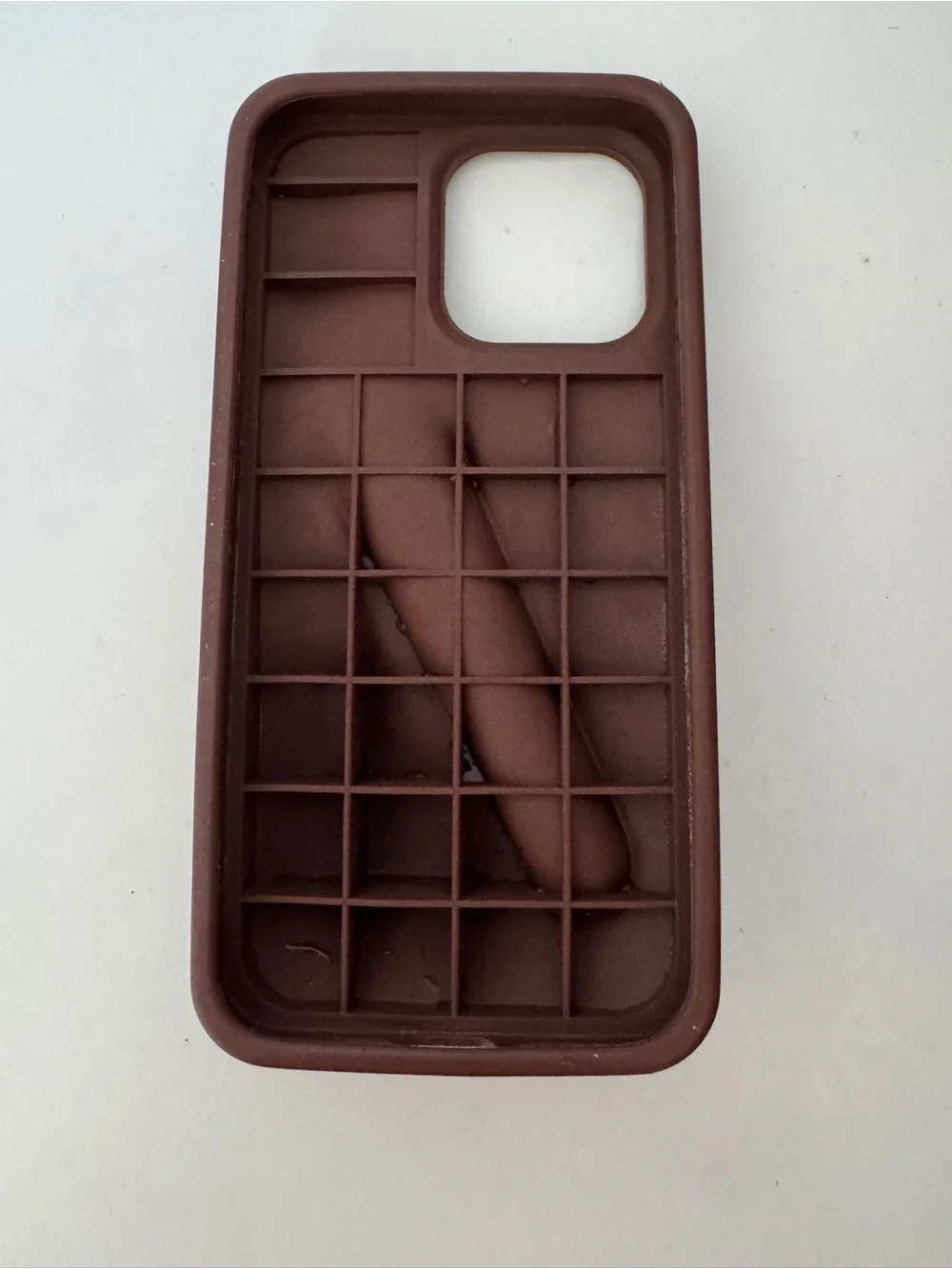 RHODE Chocolate Brown Silicone Phone Case with Sculpted Grip